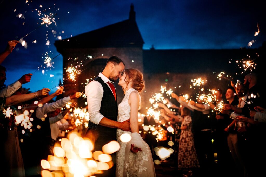 Sparkler Wedding Photography in Lincolnshire