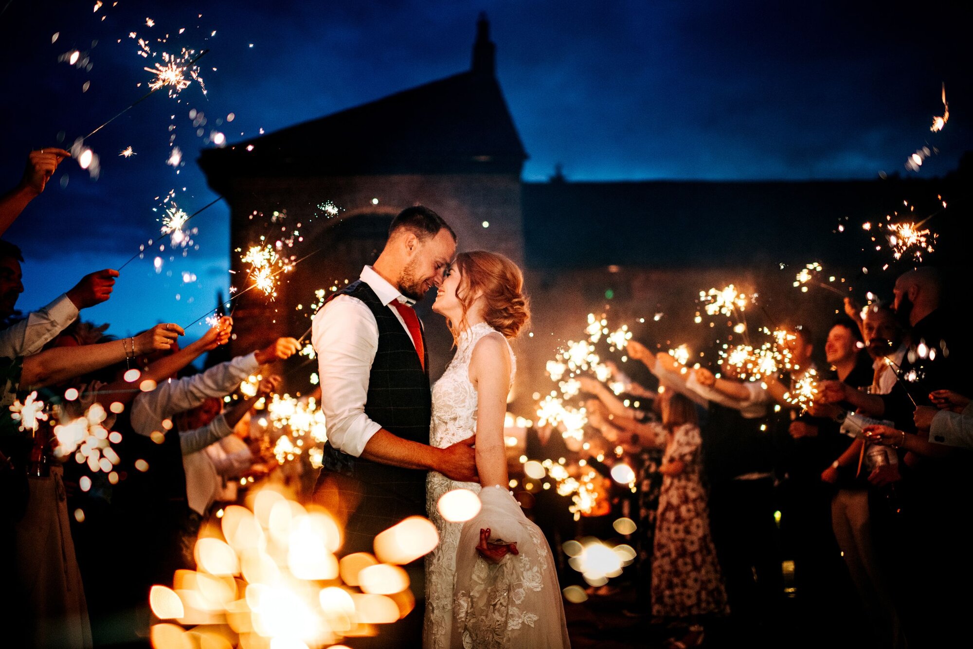Sparkler Wedding Photography in Lincolnshire