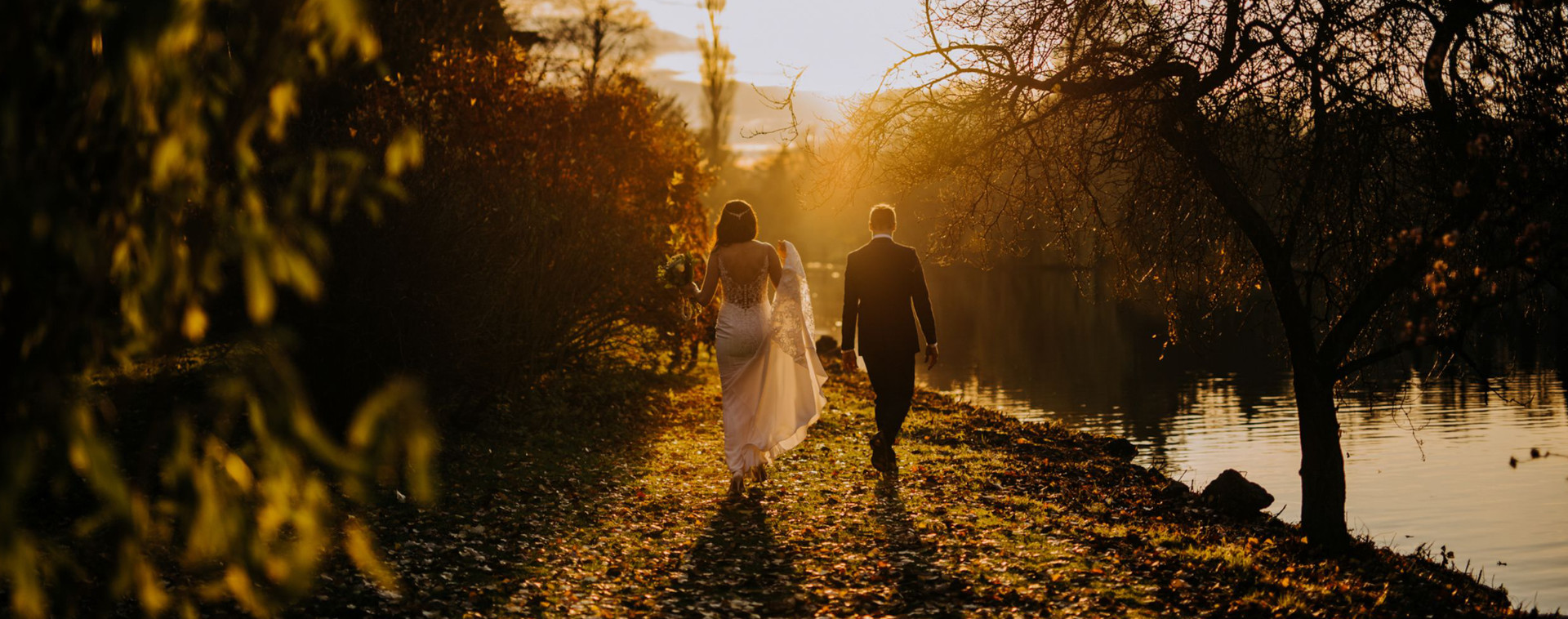 Sunsent Image of Bride & Groom - Award Winning Wedding Photography