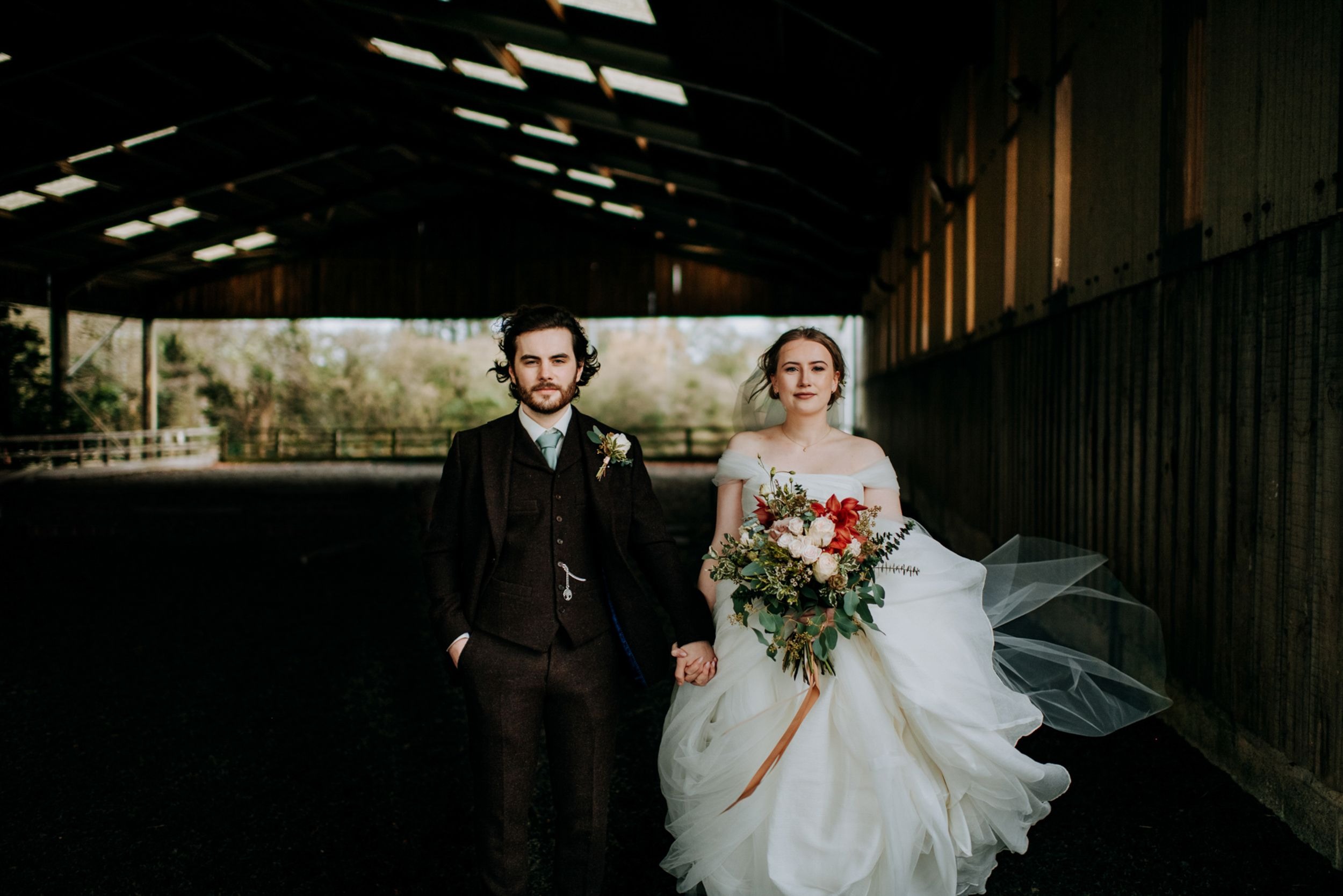 Bride & Groom photograph at Willerby Barn