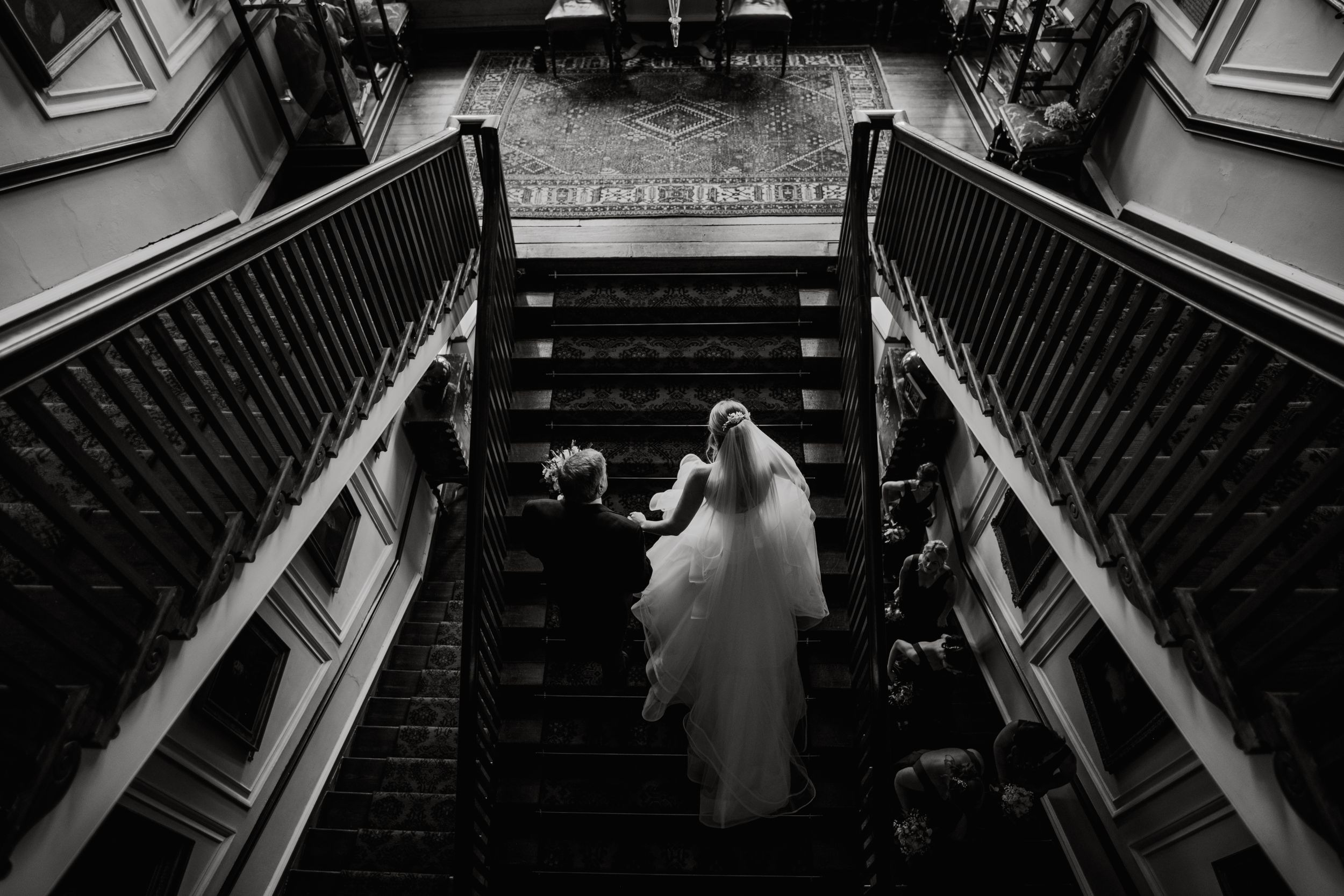 Doddington Hall Wedding Stairwell Photo