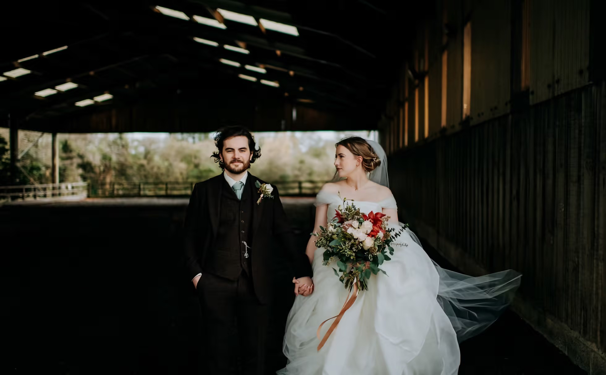 Bride and groom portrait at Willerby Barn wedding photographer Hull