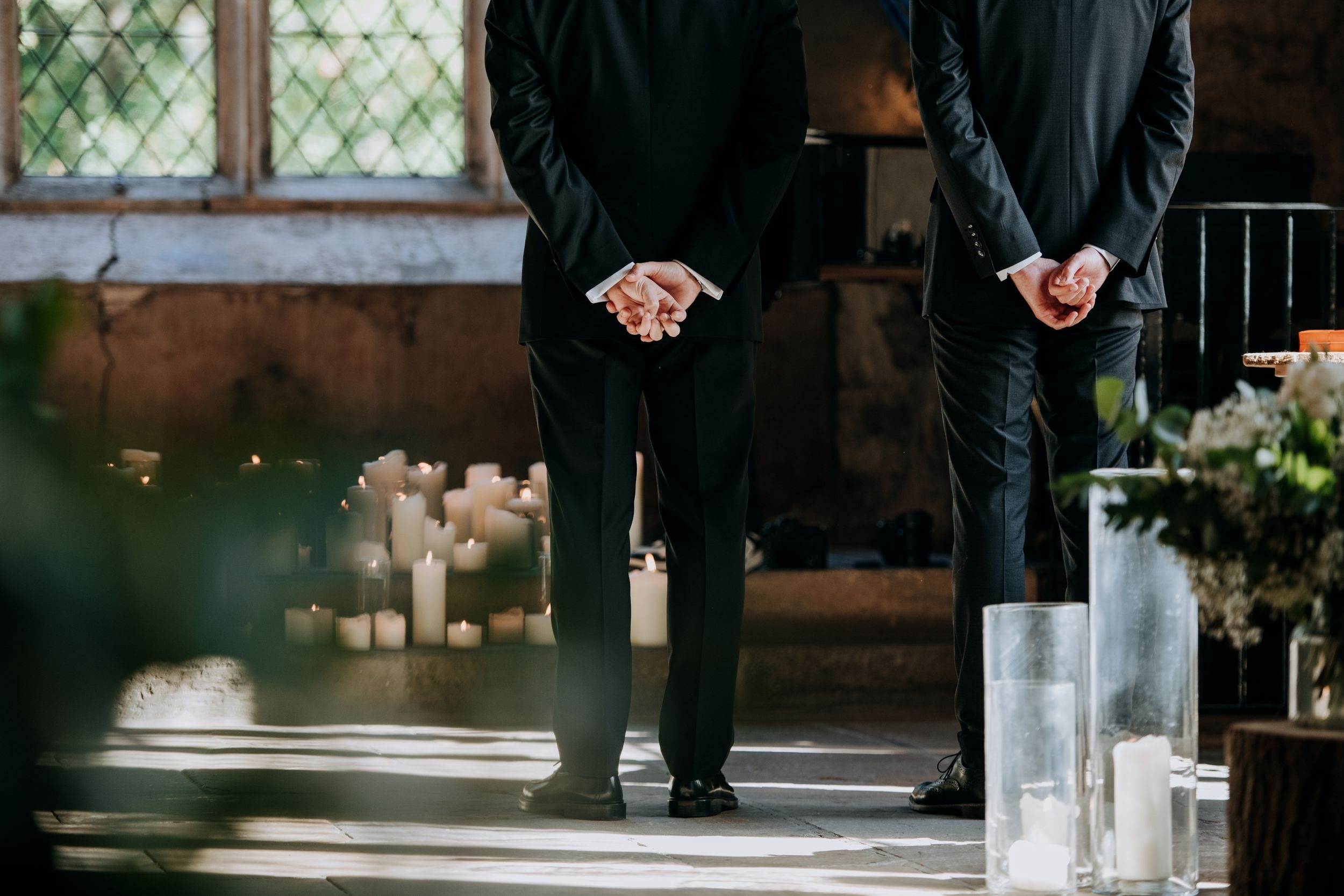 Groomsmen Waiting during ceremony at The Priests House