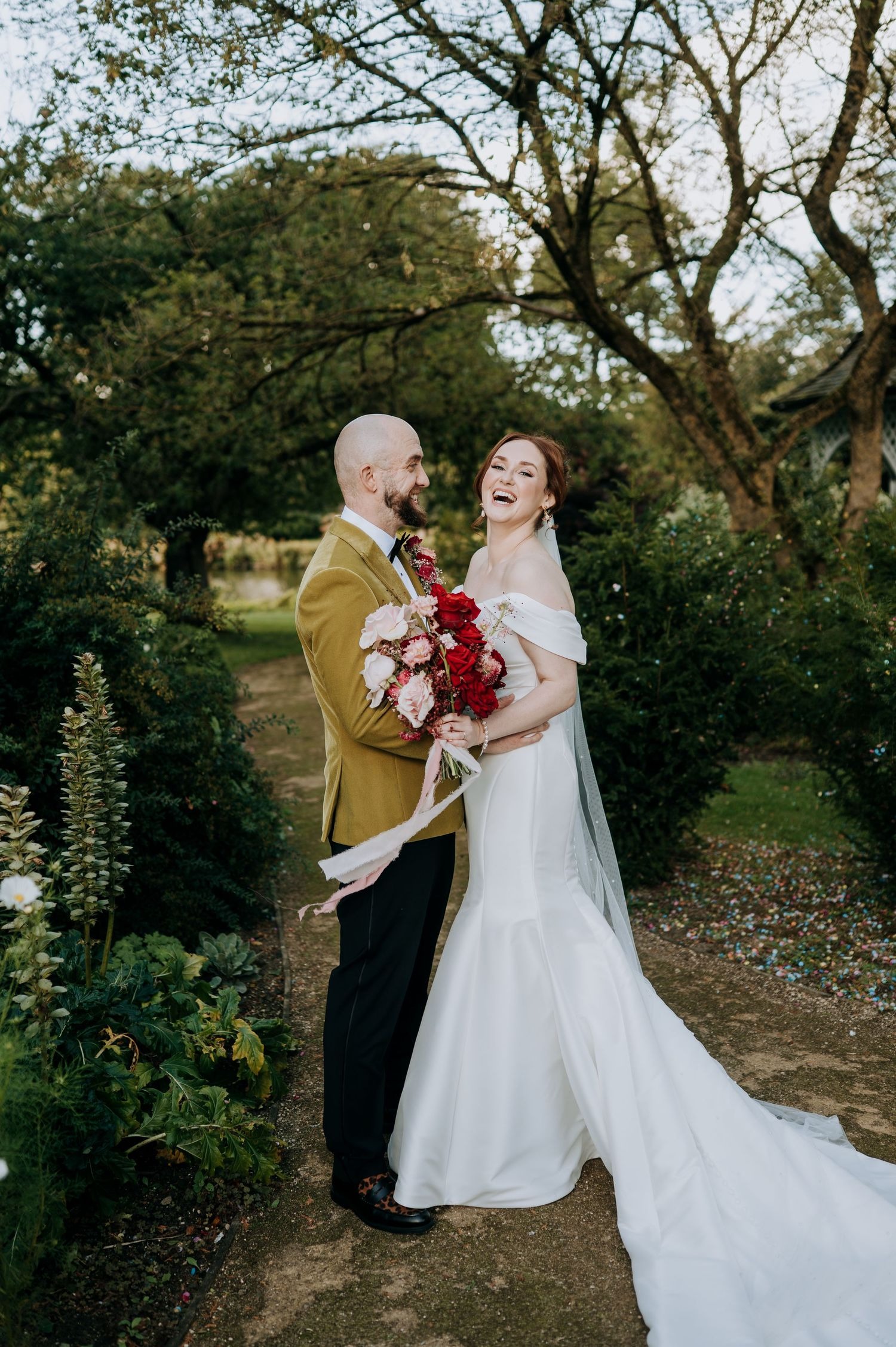 Elsham Hall Wedding Photograph of the bride and groom
