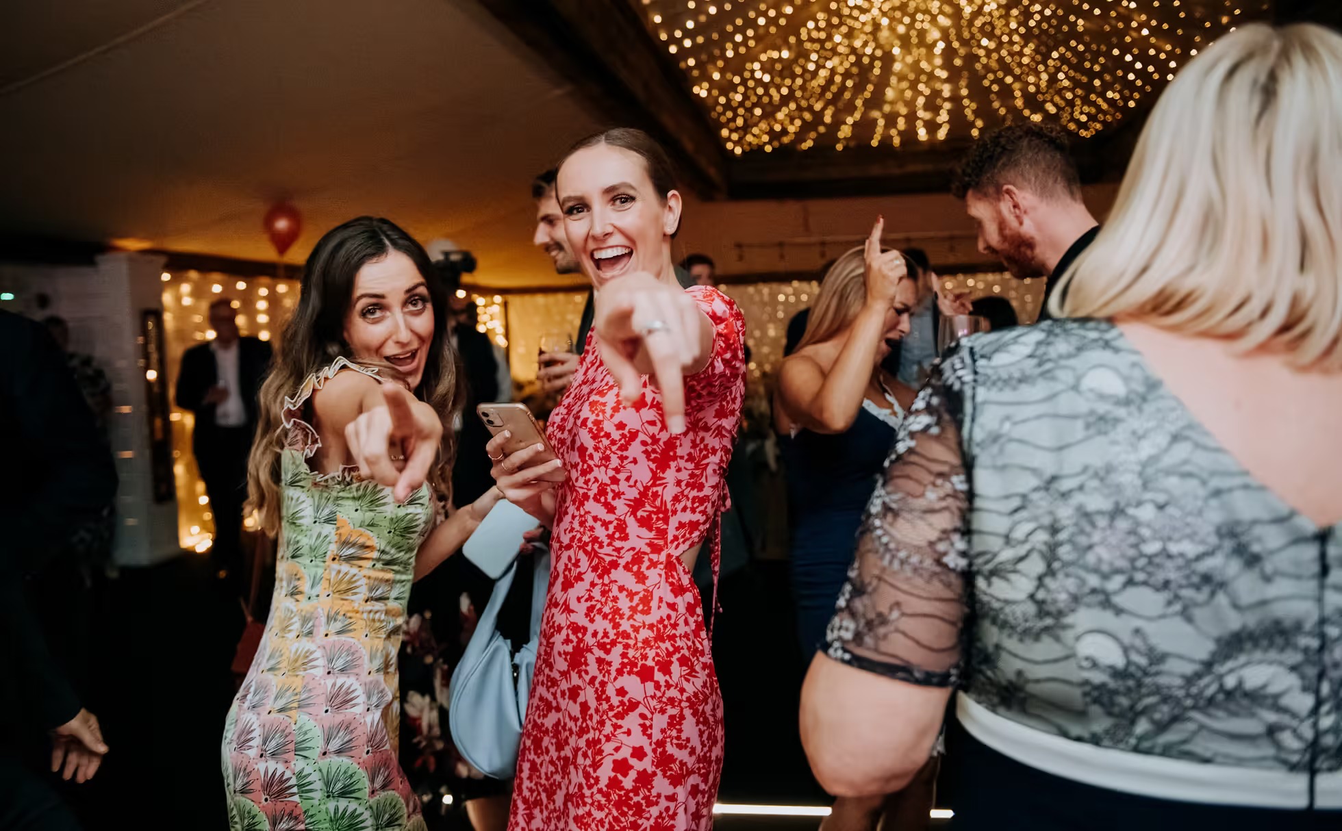 Guests dancing during wedding reception at The Normans