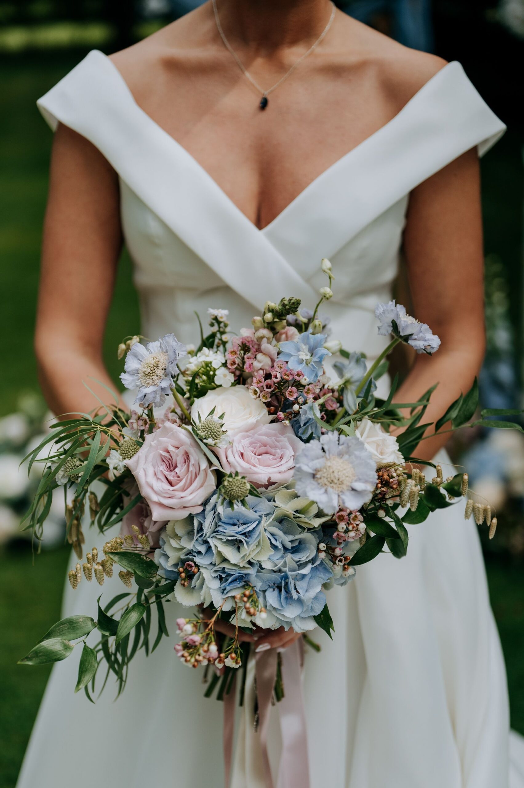 Bardney Hall Wedding Bride with Flowers