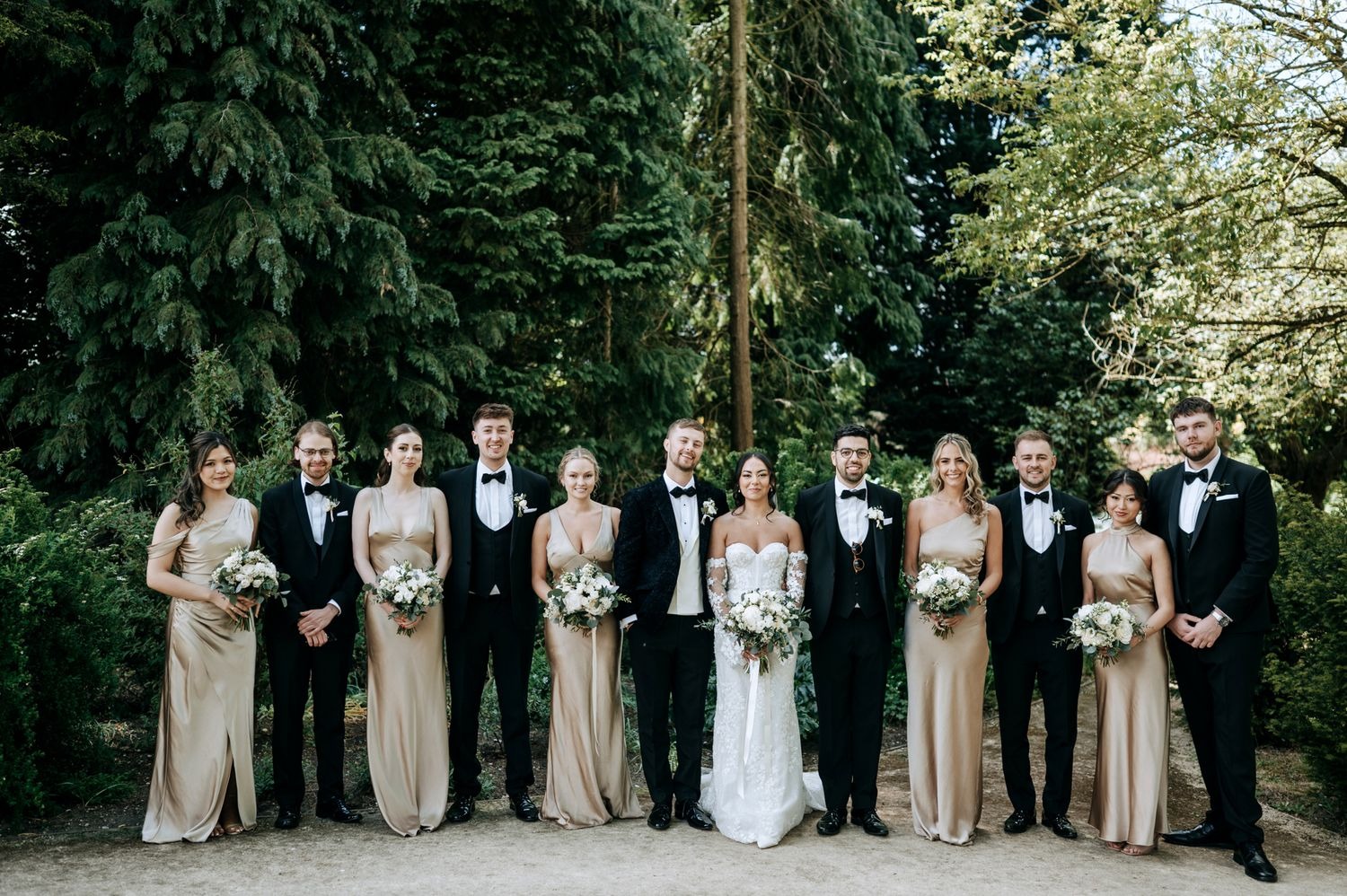 Elsham Hall Wedding Photograph of the Bridal party