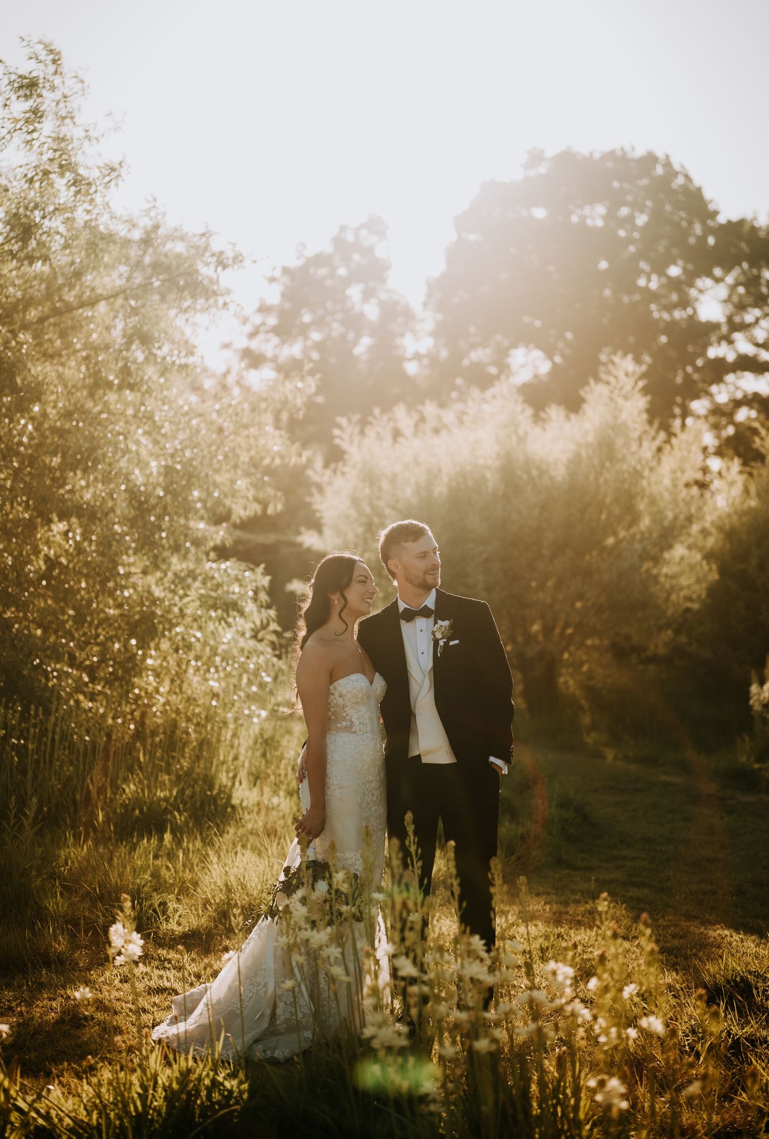 Elsham Hall Wedding Photograph of the Bride & Groom