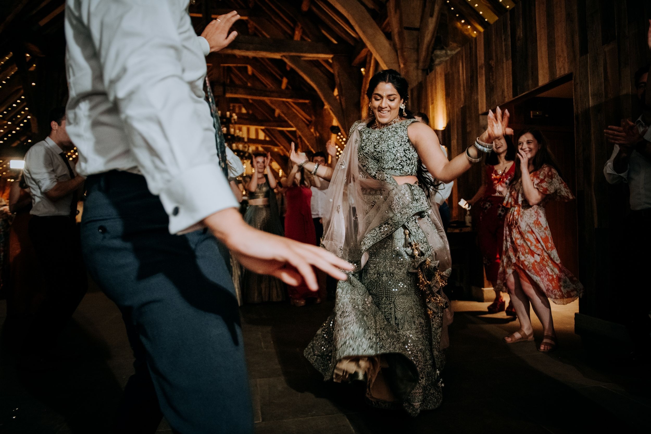Dancing at Tithe Barn Wedding Bolton Abbey