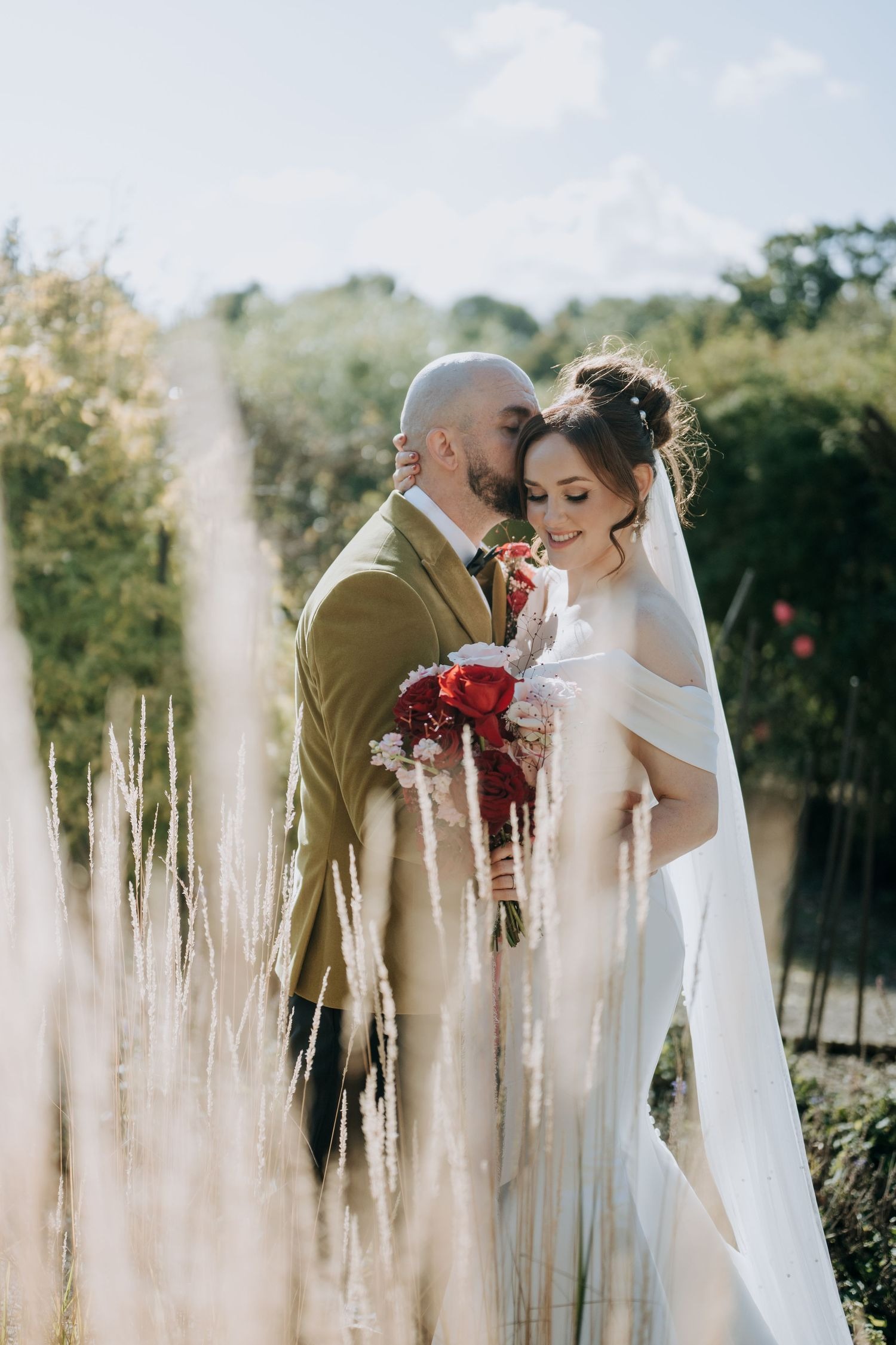 Elsham Hall Wedding Photograph of the Bride & groom