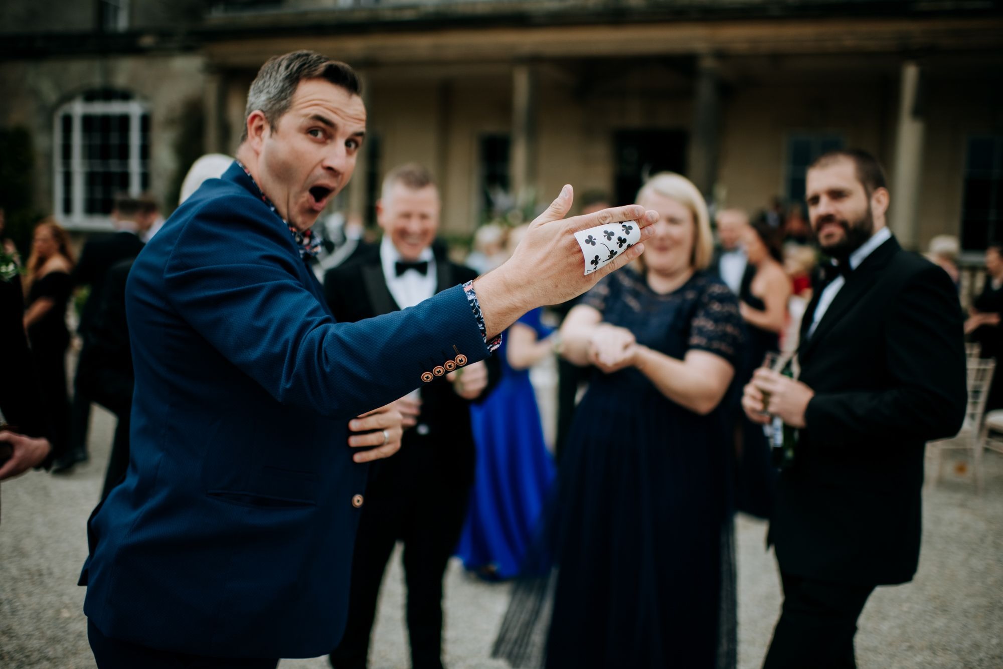 Birdsall House Wedding Photograph of the magician