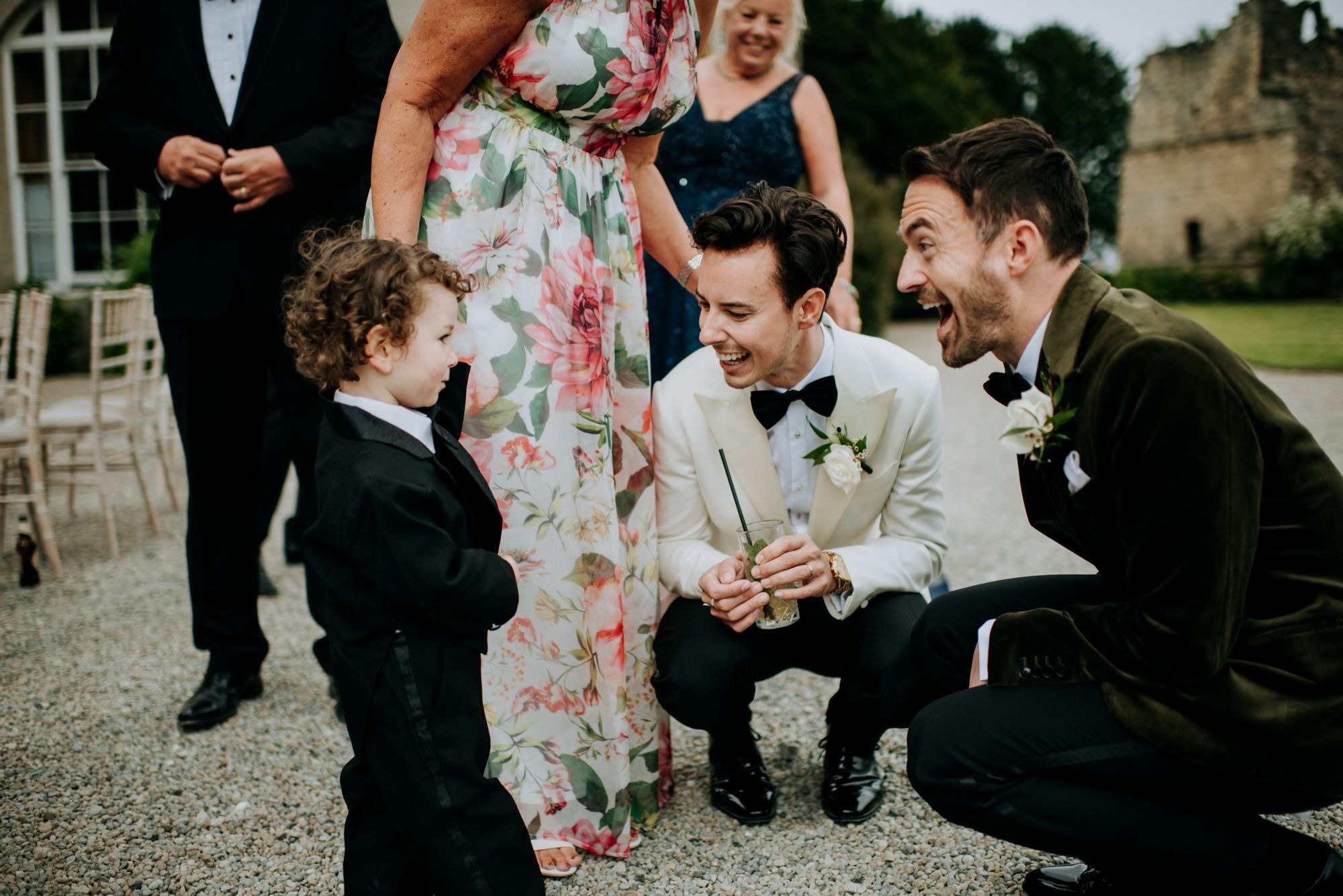 Birdsall House Wedding Photograph of Groom & Child