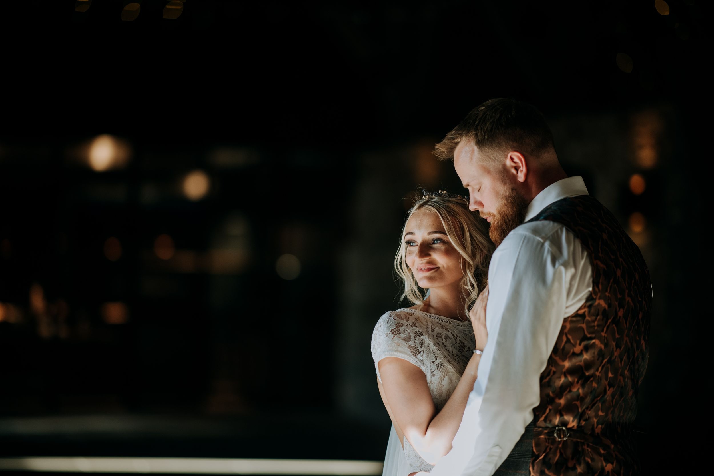 Wedding Bride & Groom Photograph at Tithe Barn Bolton Abbey
