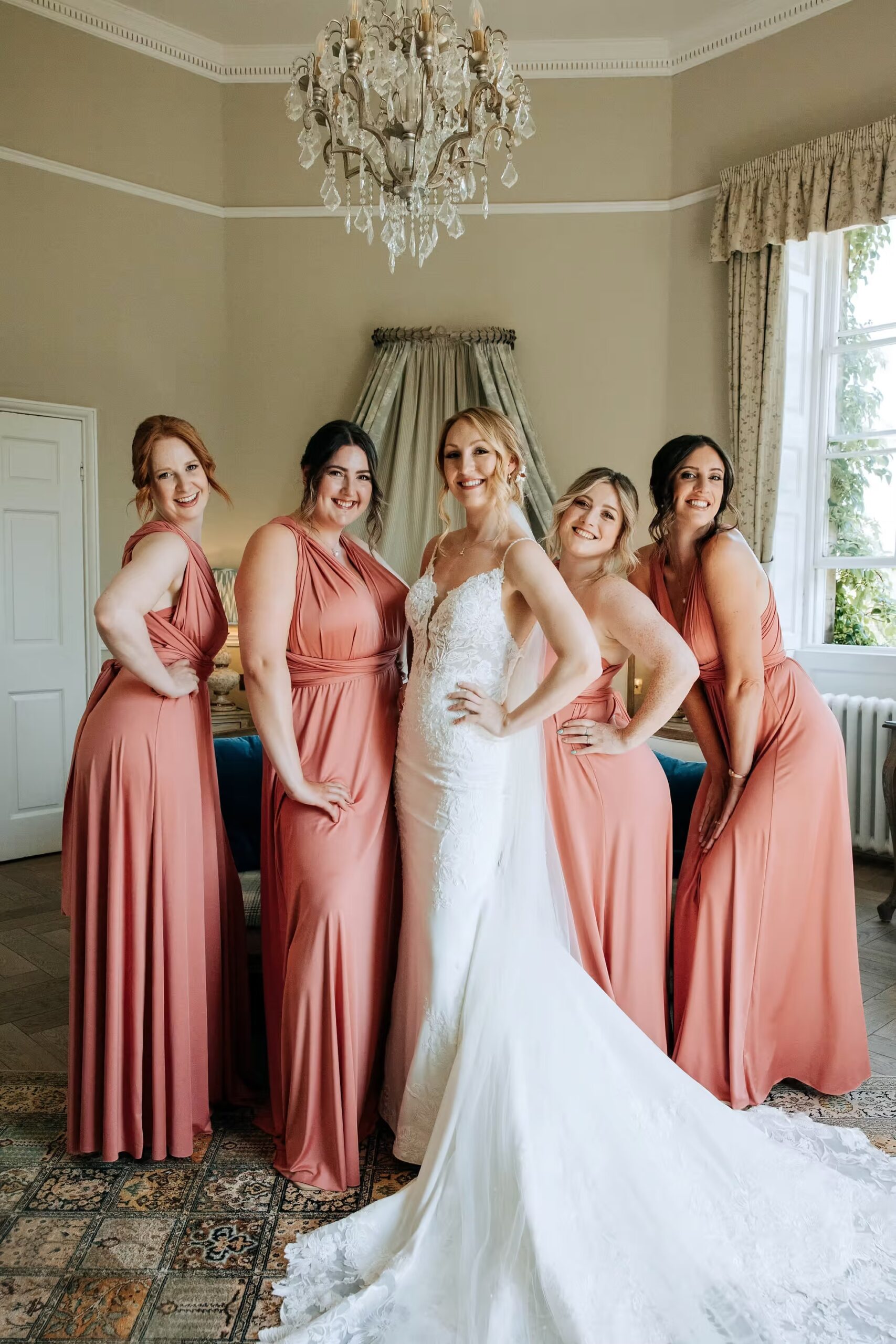 Bride & Bridesmaids at a Middleton Lodge Wedding