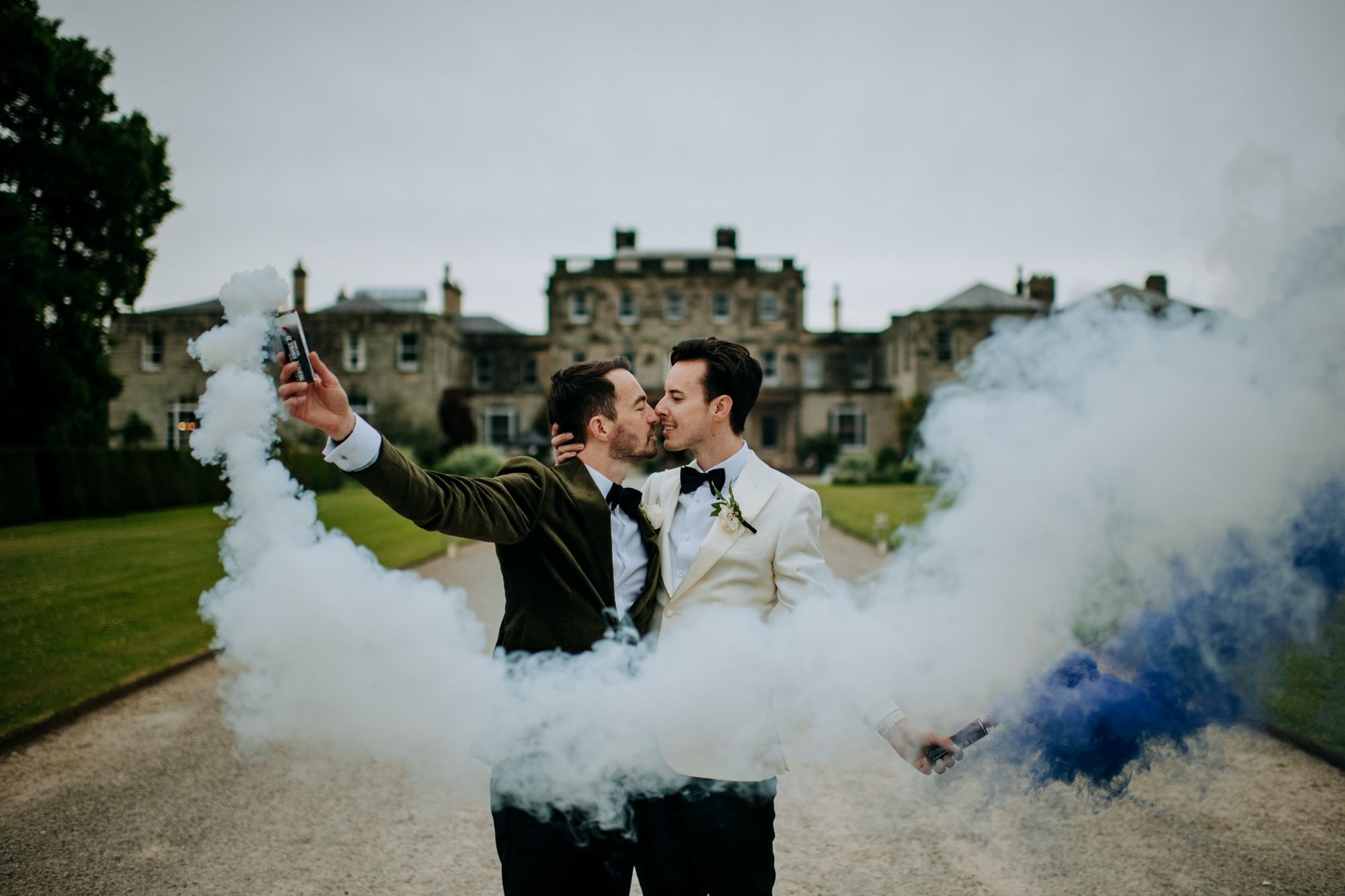 Birdsall House Wedding Photograph of the happy couple