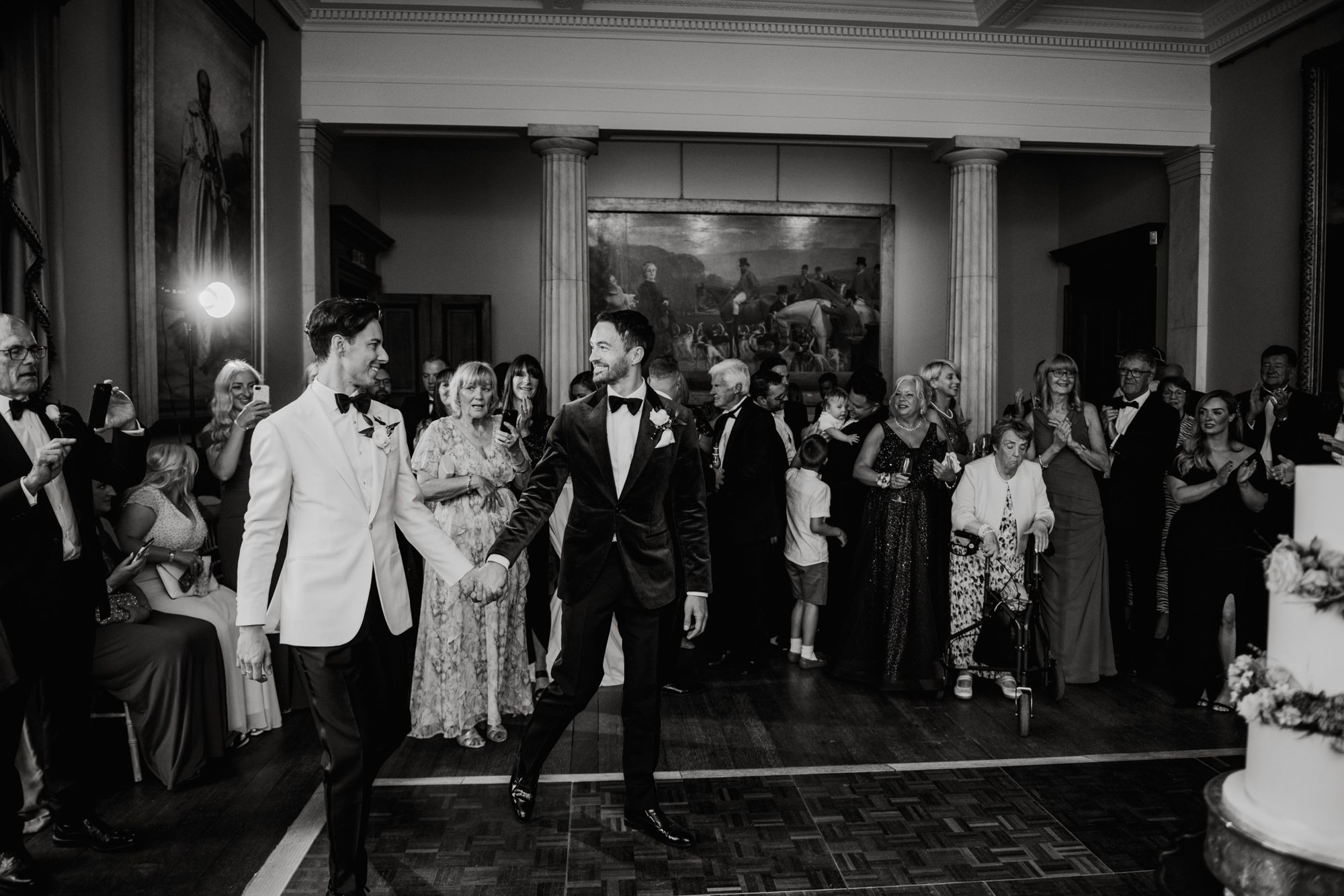 Birdsall House Wedding Photograph of the full wedding party