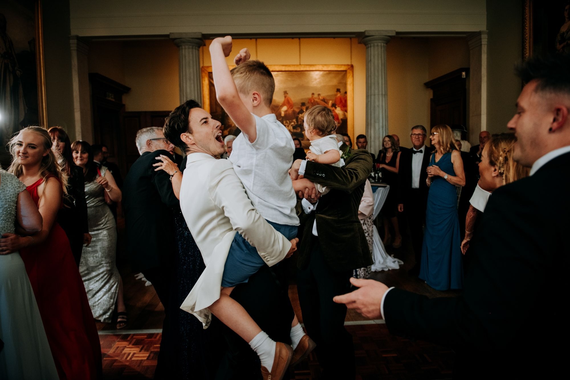 Birdsall House Wedding Photograph of Groom & son