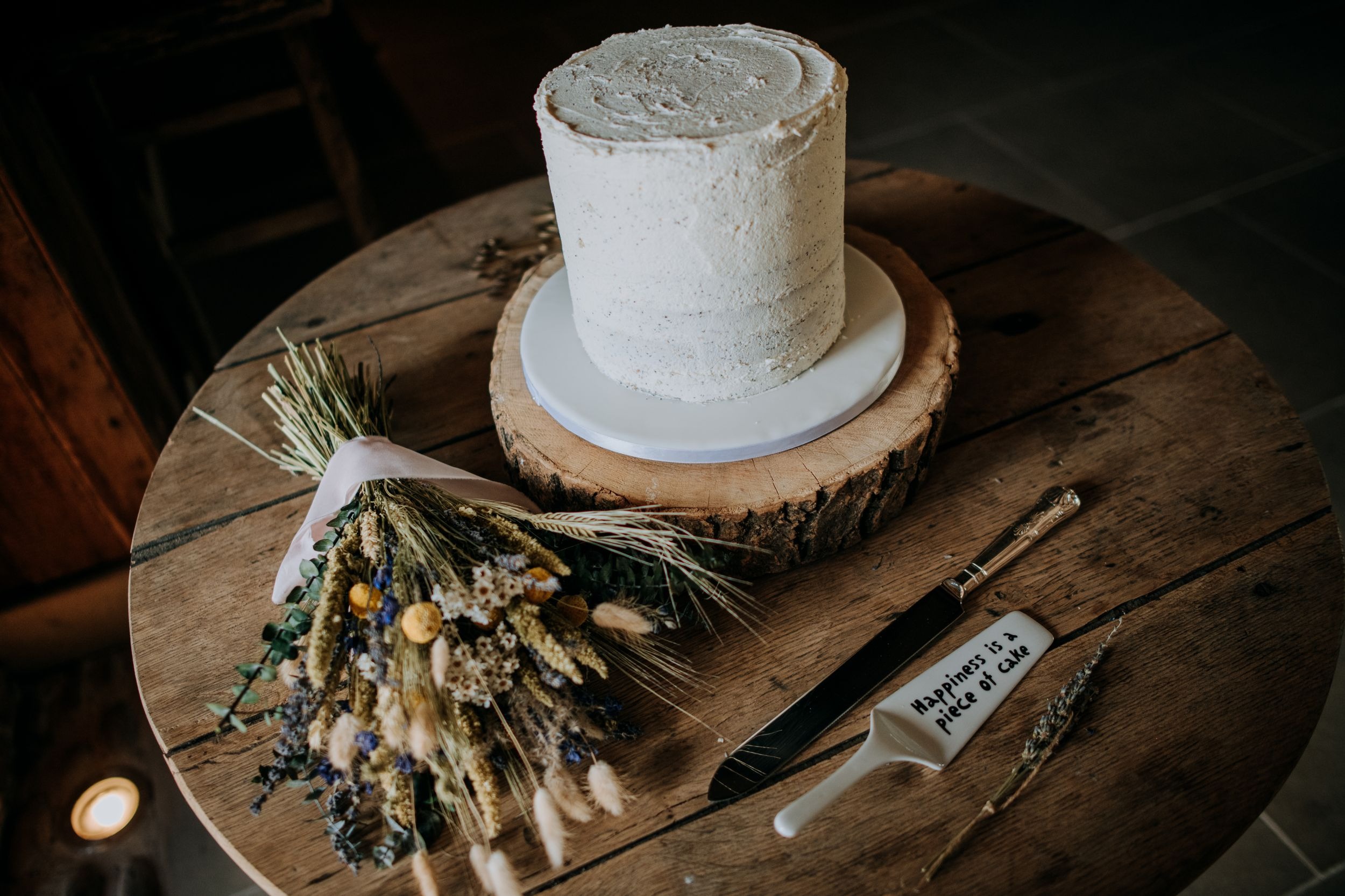 Wedding Cake Photograph at Tithe Barn
