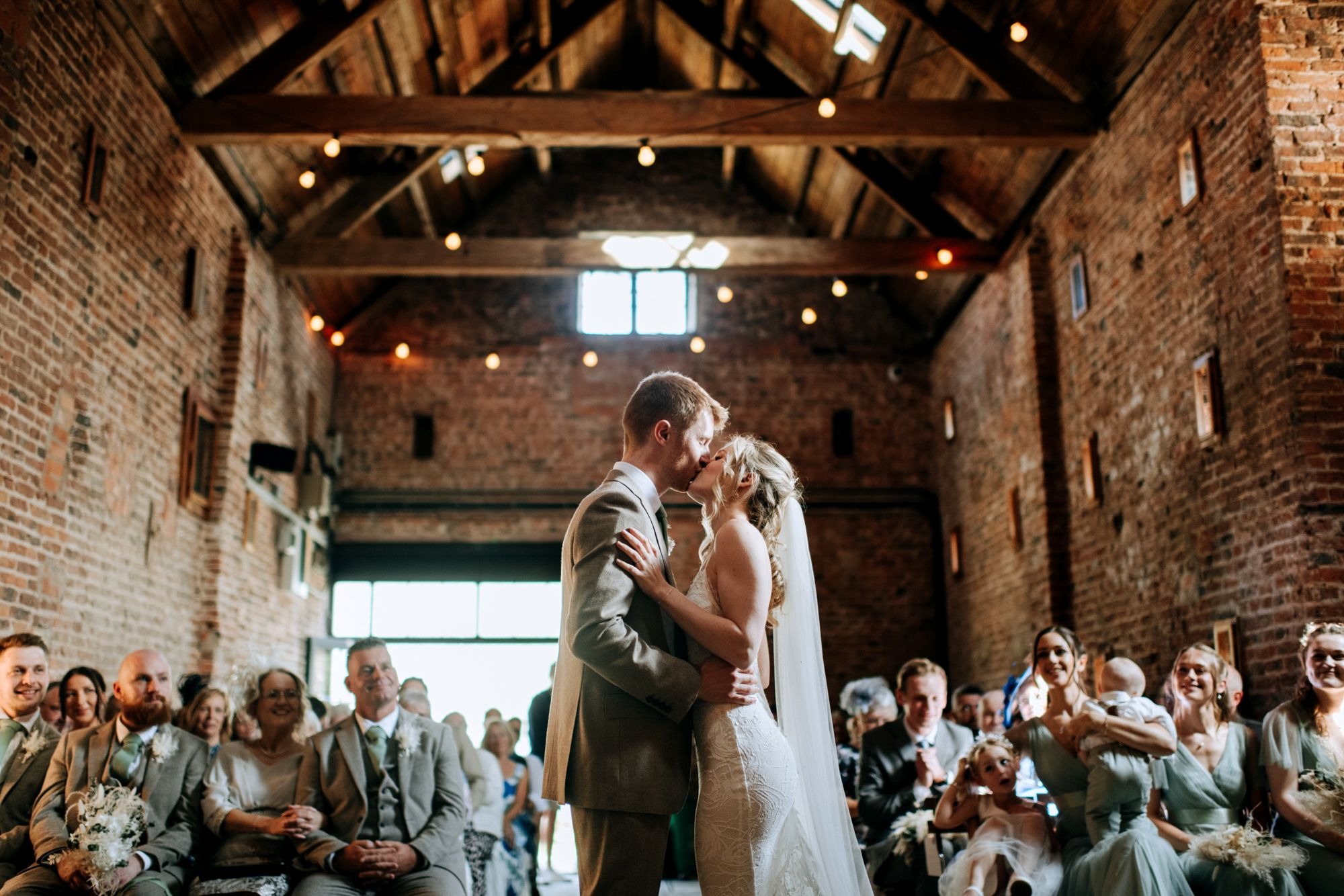 Bride and groom first dance at Riverlands wedding venue