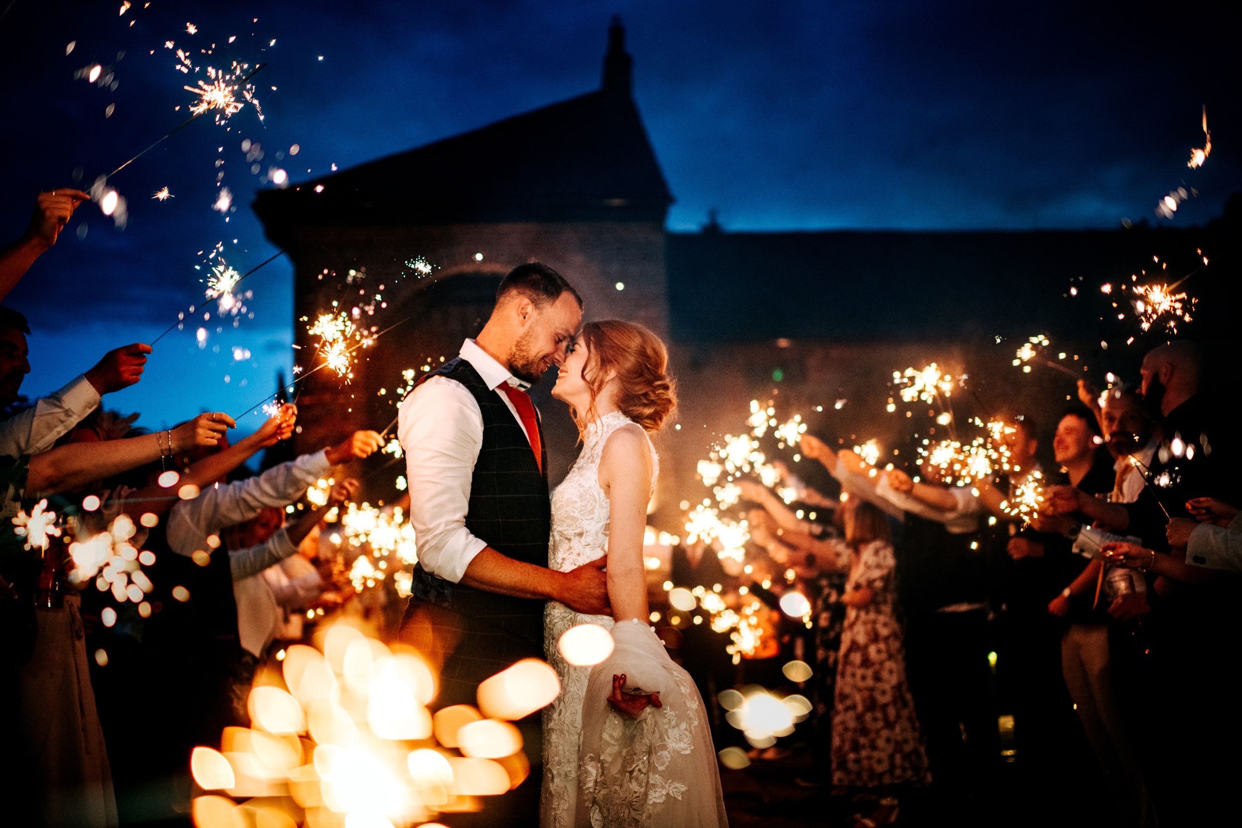 Wedding Sparklers Photography in Hull