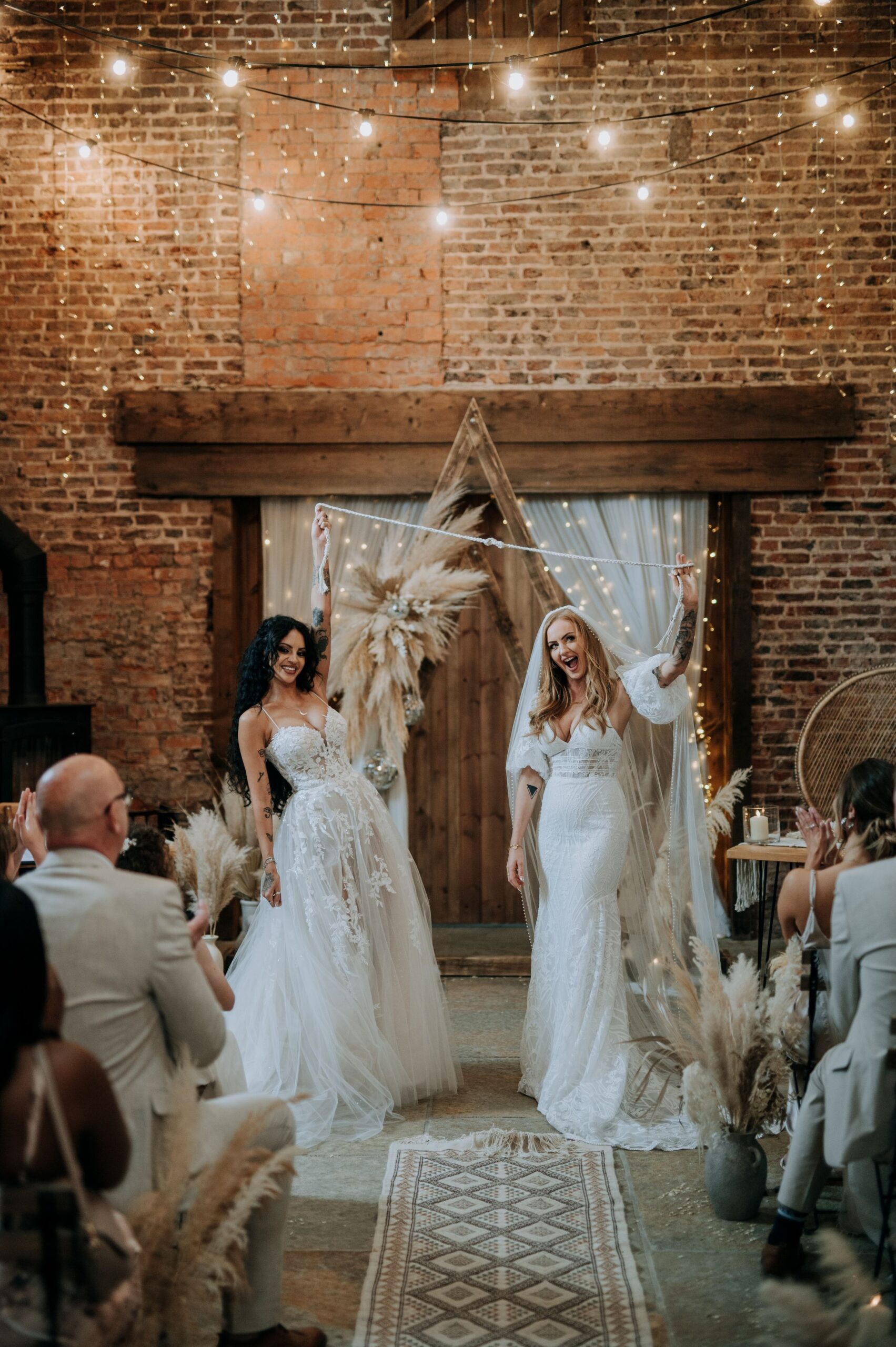 Wedding ceremony inside Riverlands wedding venue