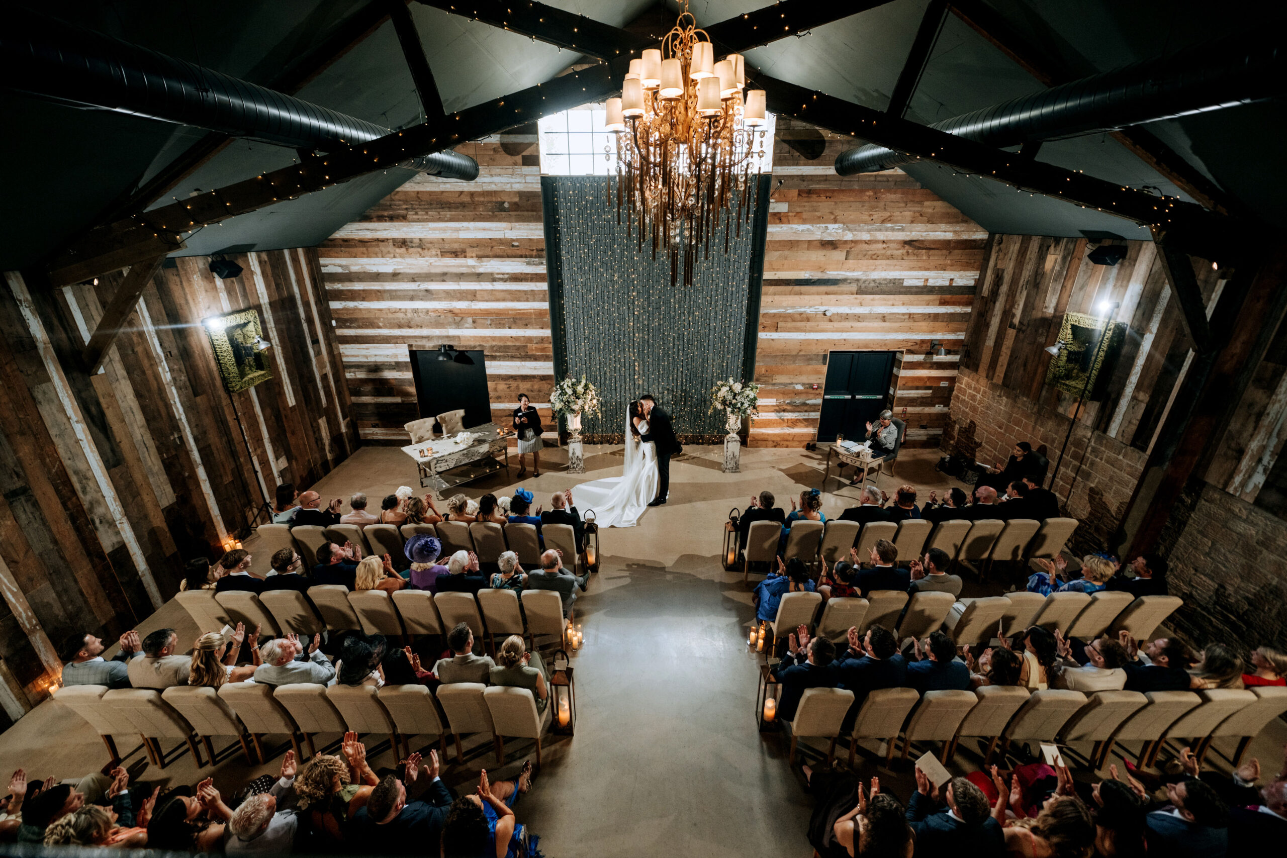 Wedding ceremony inside Wharfedale Grange
